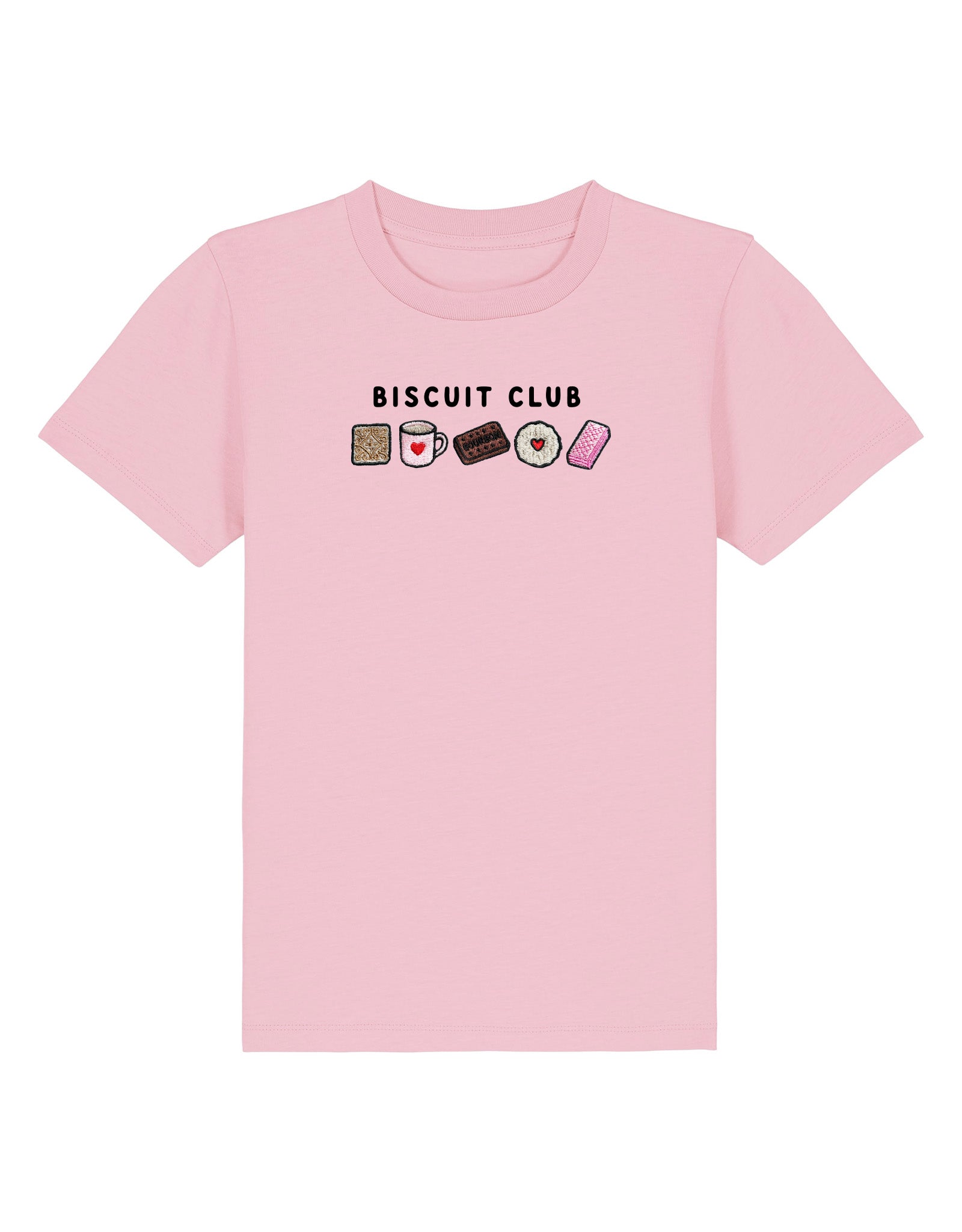 Biscuit Club Embroidered Organic Cotton Childrens T-Shirt