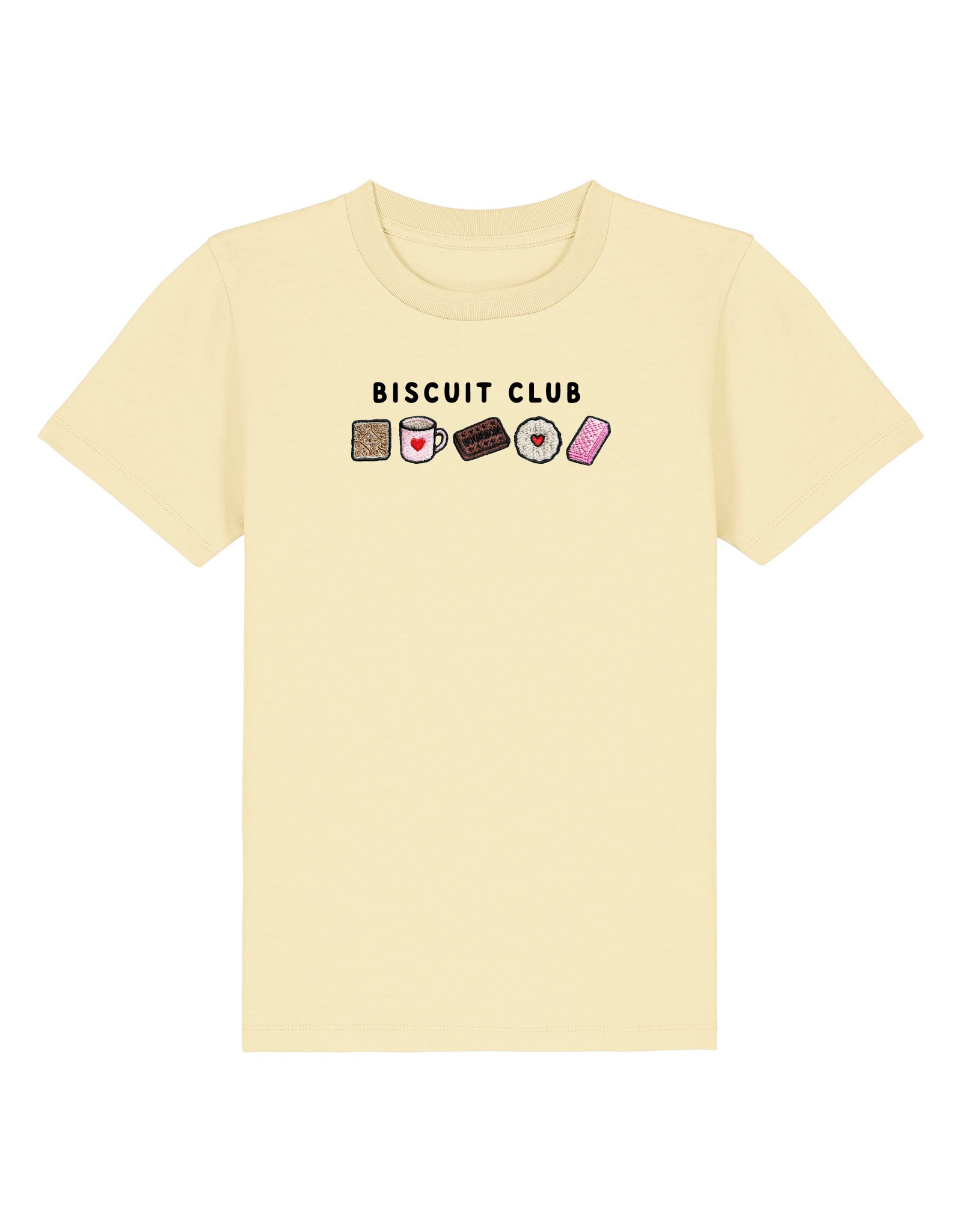 Biscuit Club Embroidered Organic Cotton Childrens T-Shirt