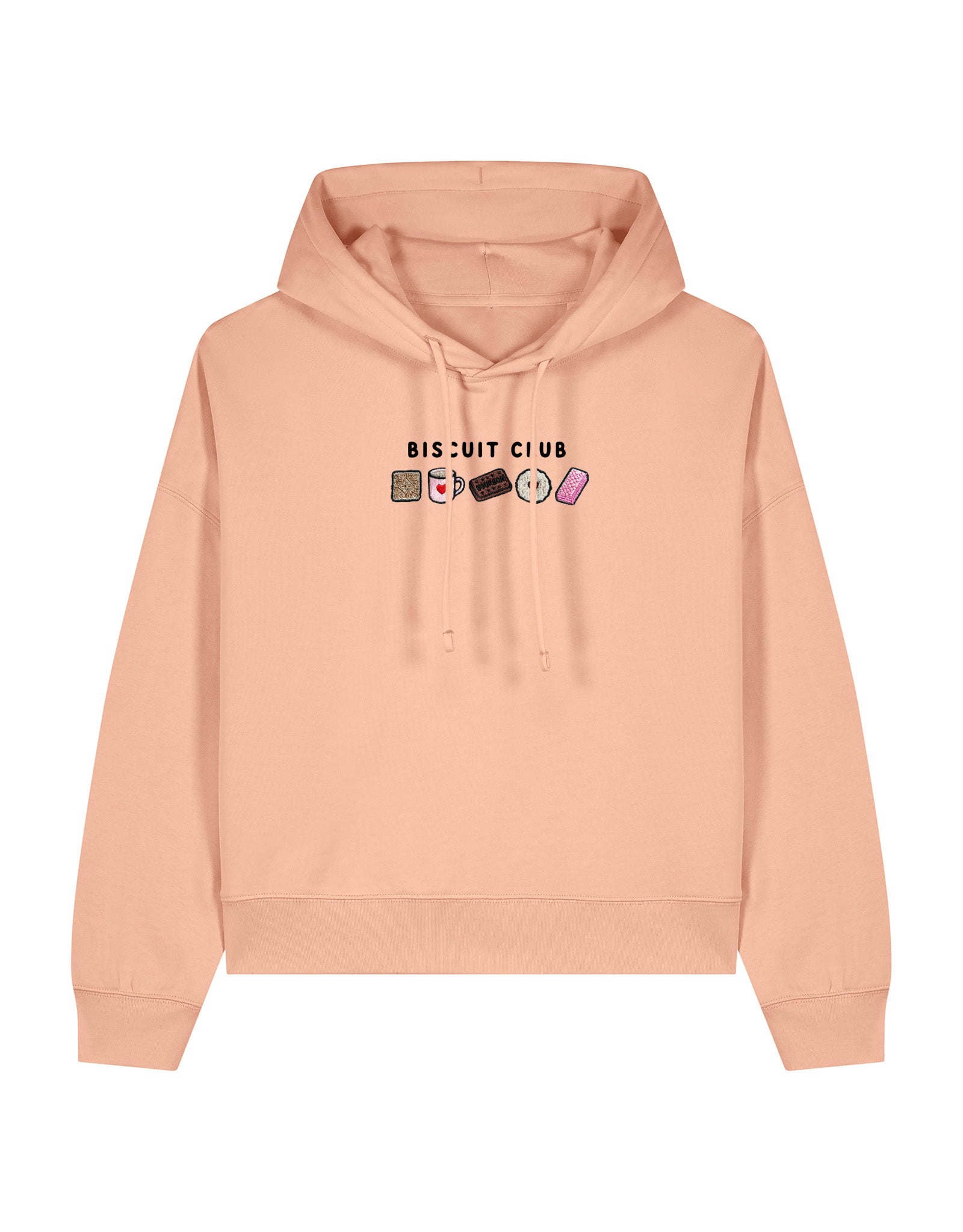 Biscuit Club Embroidered Boxy Organic Cotton Hoodie