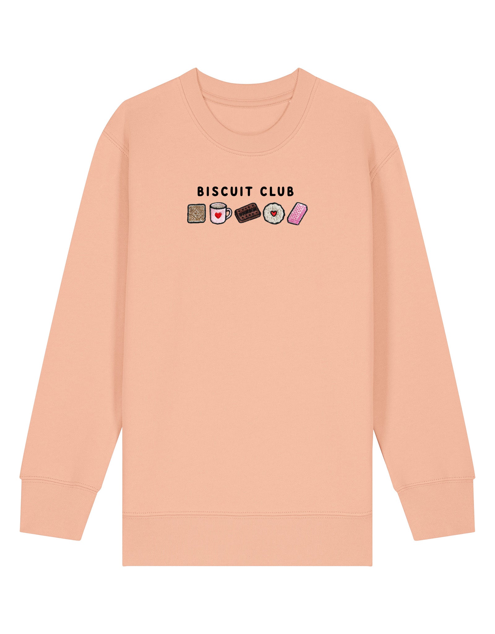 Biscuit Club Embroidered Organic Cotton Childrens Sweatshirt