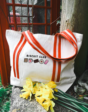 Biscuit Club Embroidered Boat Bag