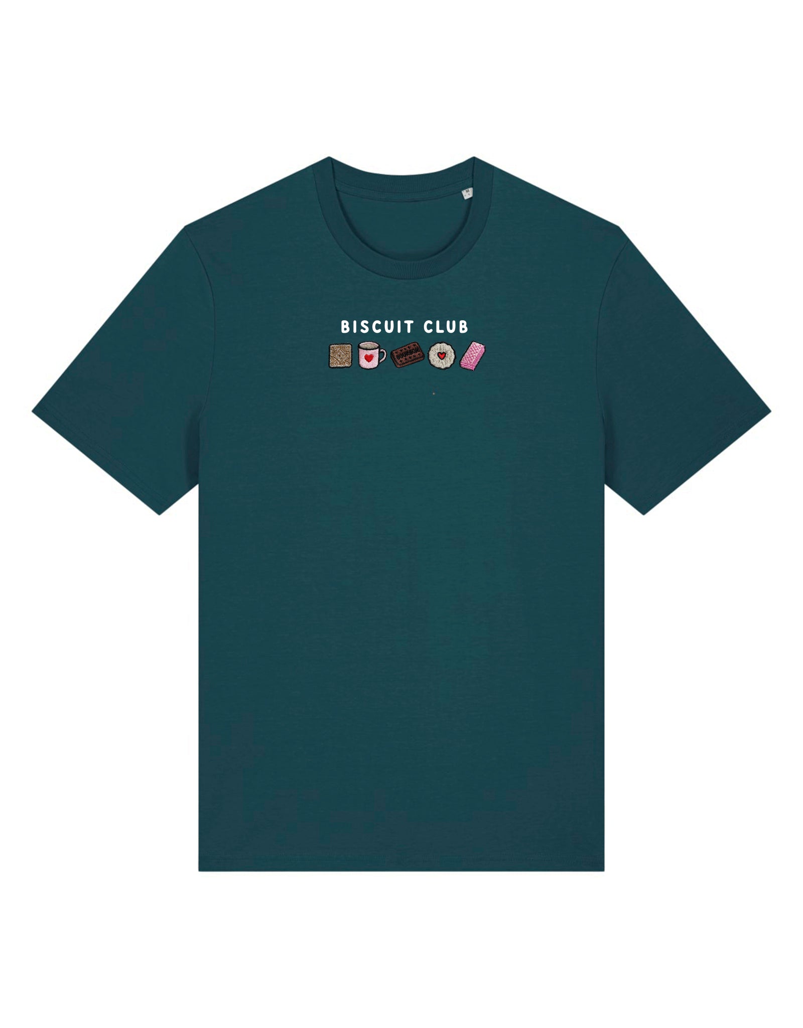 Biscuit Club Embroidered Organic Cotton T-Shirt