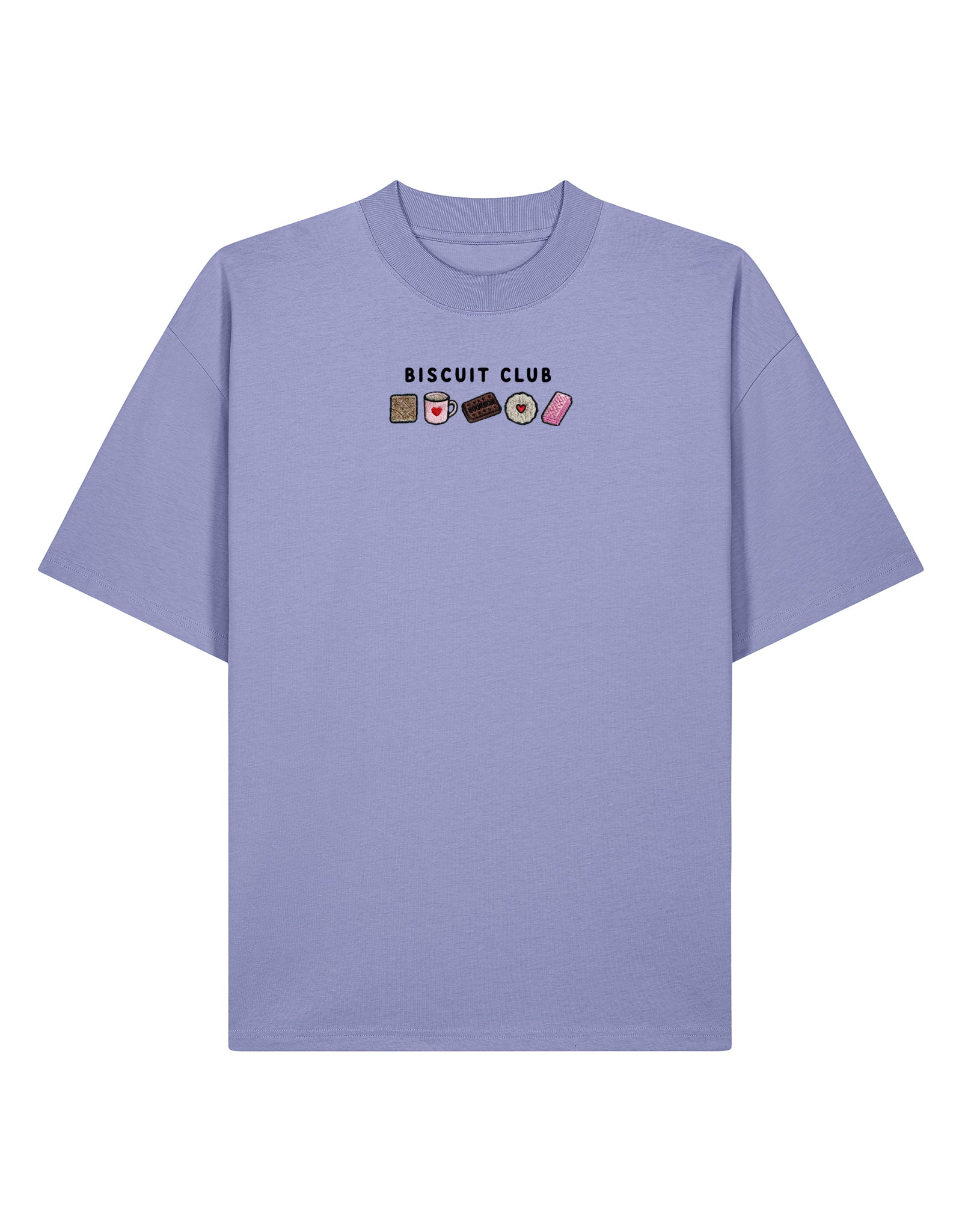 Biscuit Club Embroidered Oversized Organic Cotton Tee