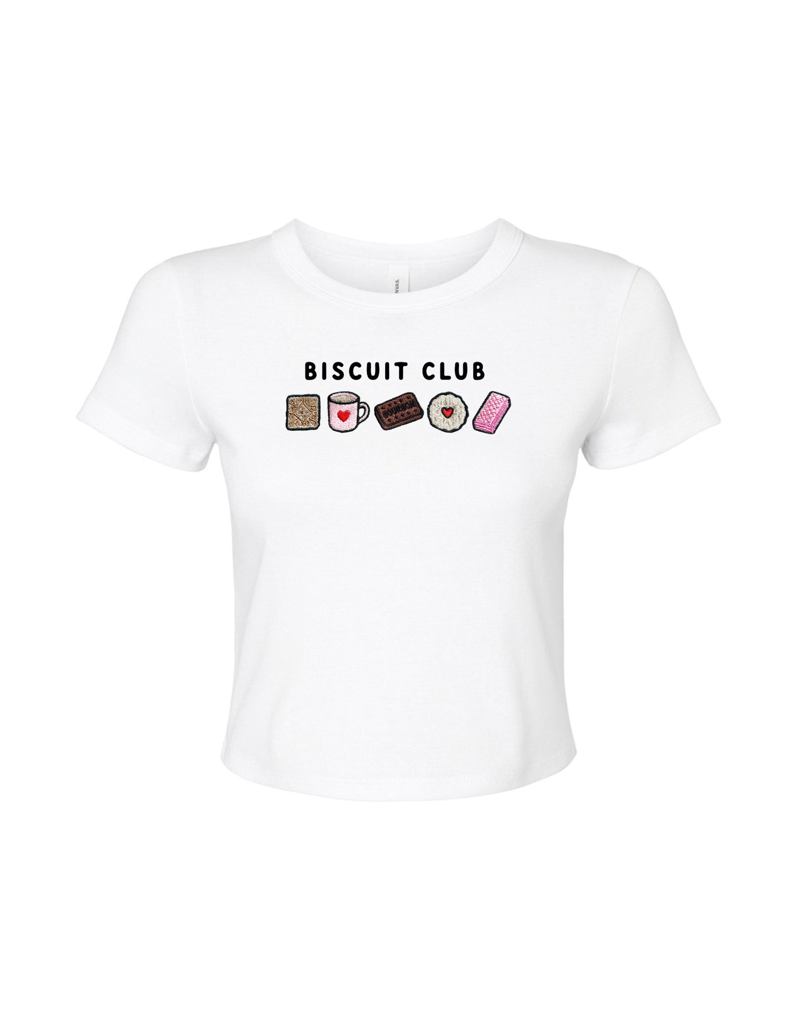 Biscuit Club Embroidered Micro Rib Baby Tee