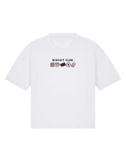Biscuit Club Embroidered Boxy Organic Cotton Tee