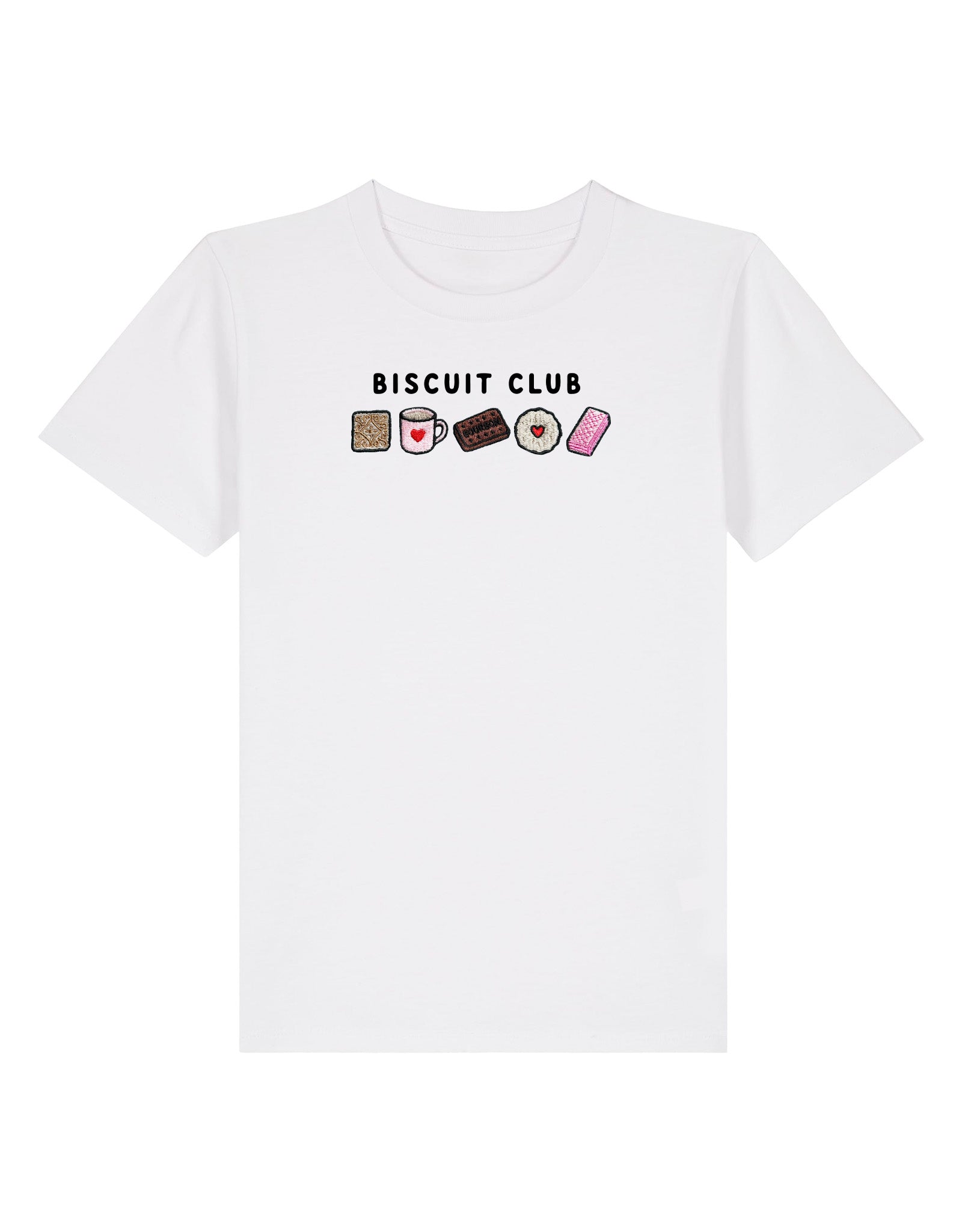 Biscuit Club Embroidered Organic Cotton Childrens T-Shirt