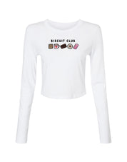 Biscuit Club Embroidered Micro Rib Long Sleeved Tee