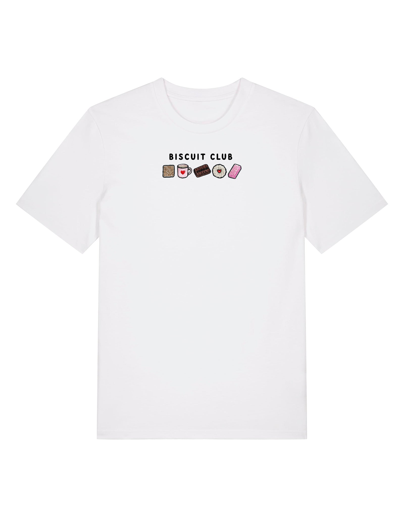 Biscuit Club Embroidered Organic Cotton T-Shirt