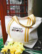 Biscuit Club Embroidered Boat Bag