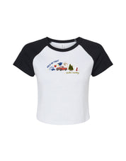Forks Embroidered Micro Rib Baby Tee