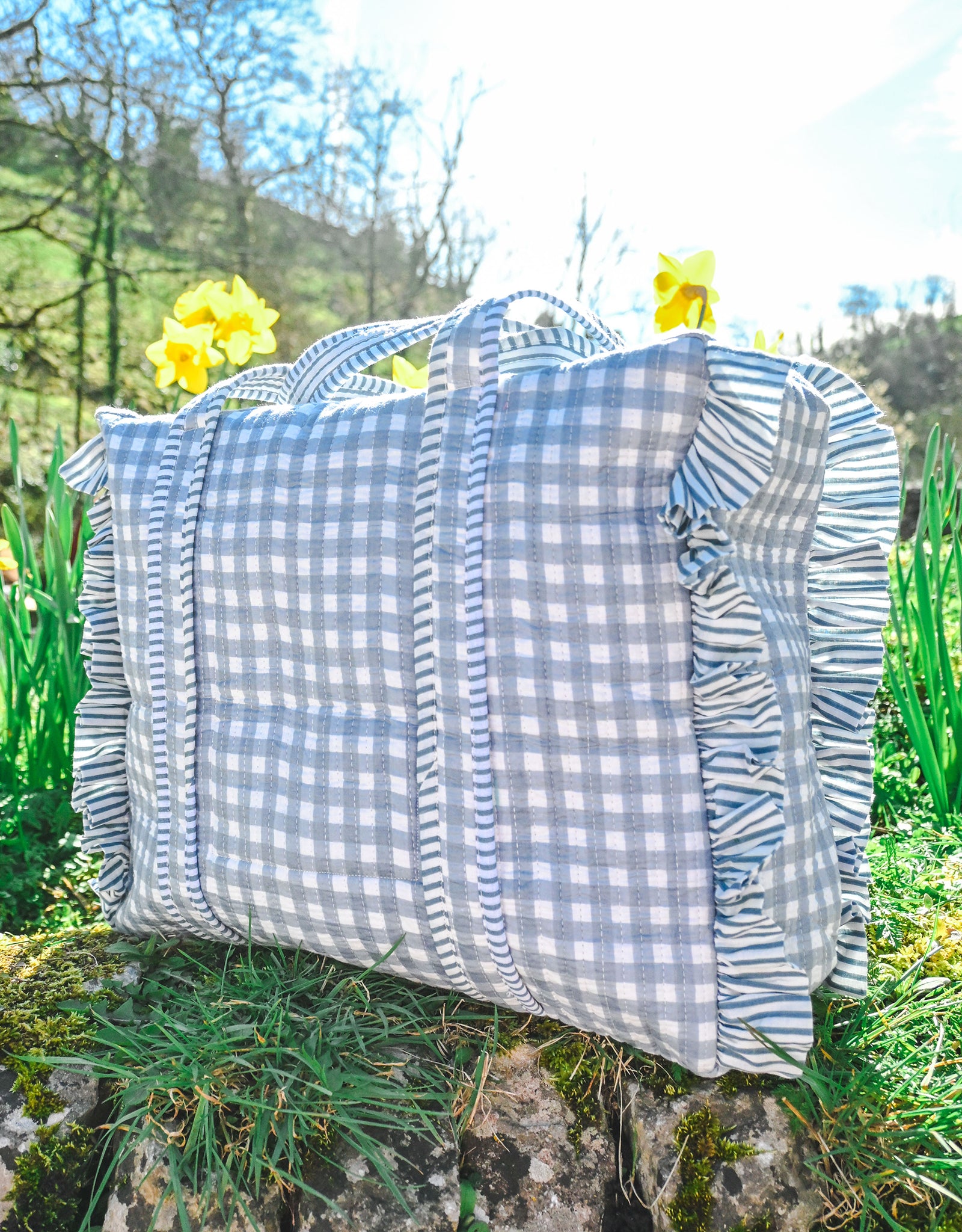 Essentials Quilted Frill Tote Bag