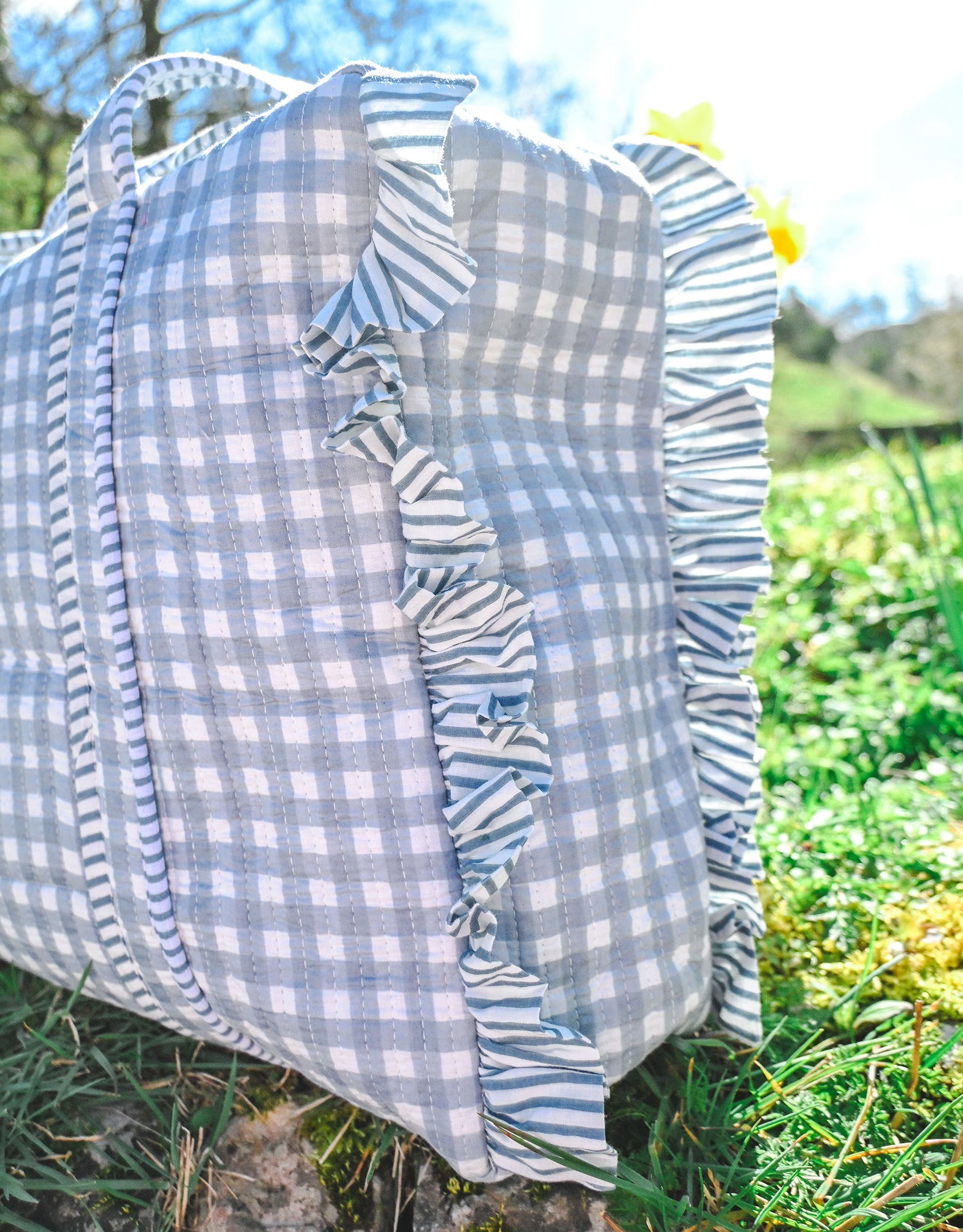 Essentials Quilted Frill Tote Bag