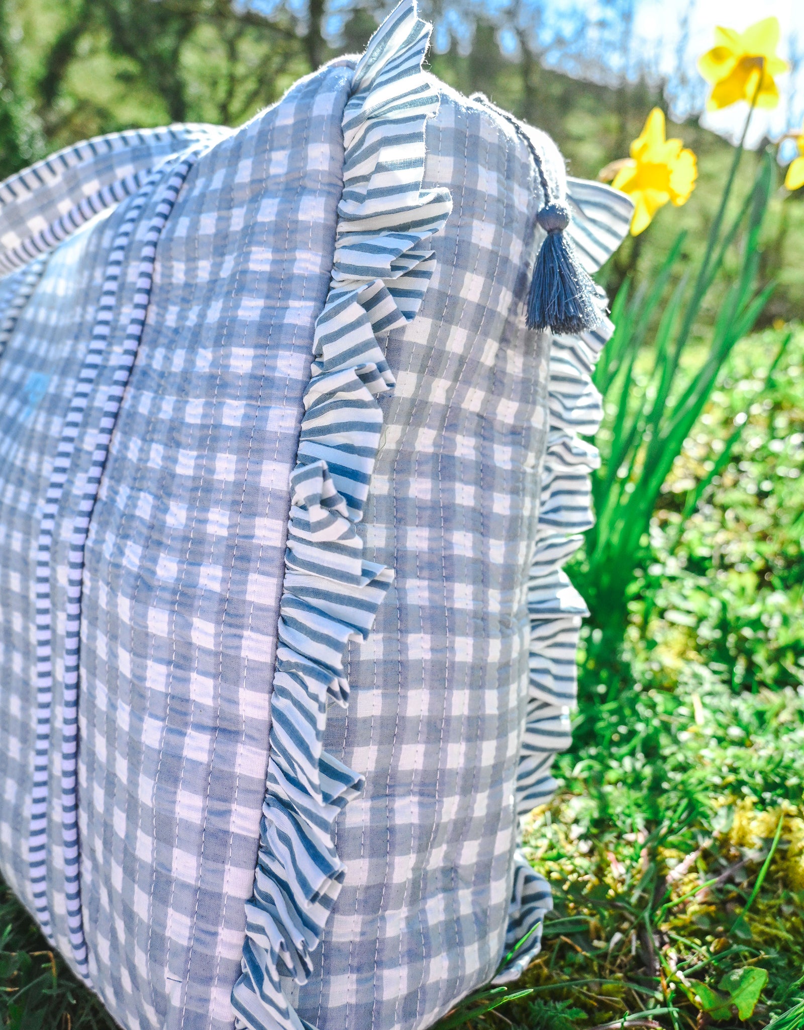 Essentials Quilted Frill Tote Bag