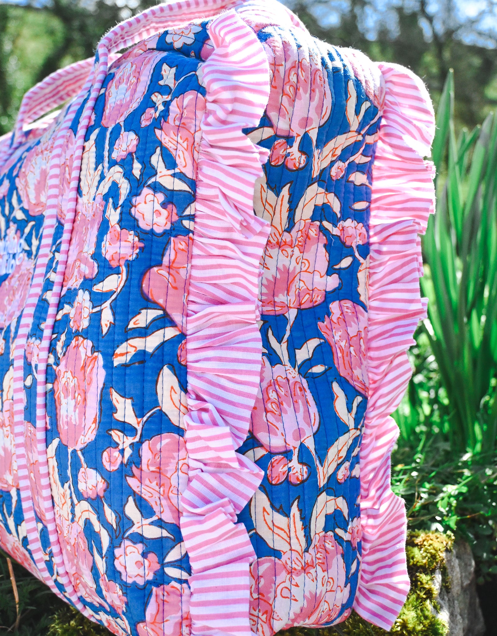 Essentials Quilted Frill Tote Bag