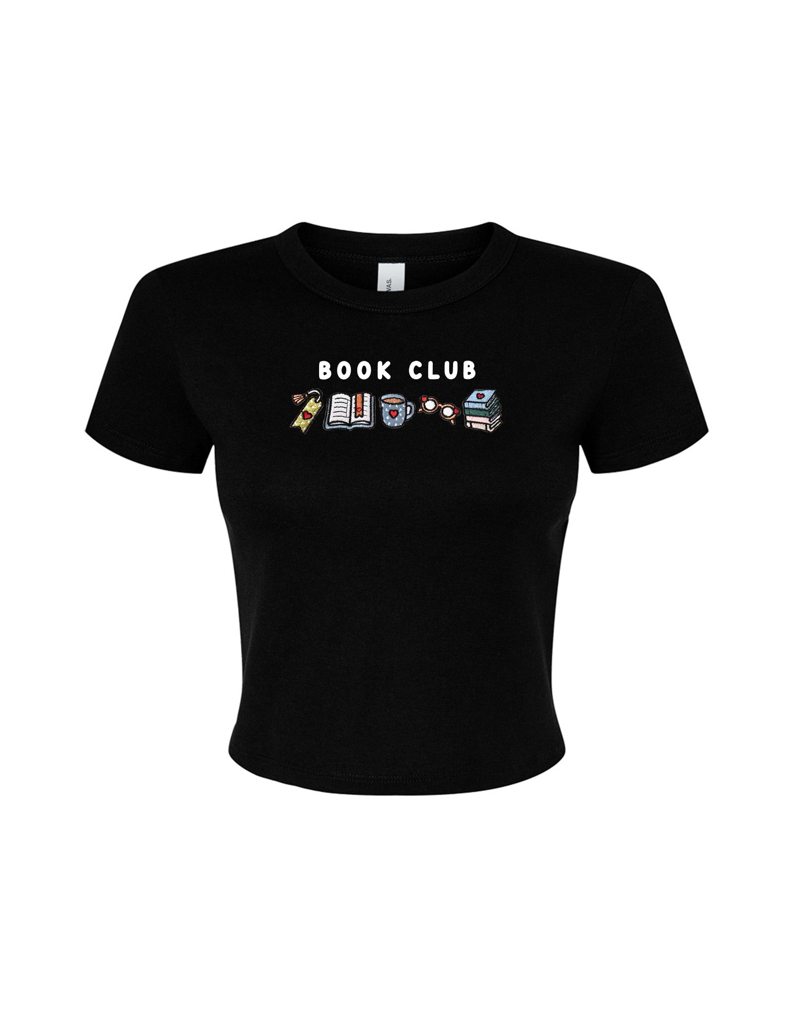 FREE BOOK: Book Club Embroidered Micro Rib Baby Tee