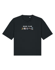 FREE BOOK: Book Club Embroidered Boxy Organic Cotton Tee