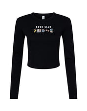 FREE BOOK: Book Club Embroidered Micro Rib Long Sleeved Tee