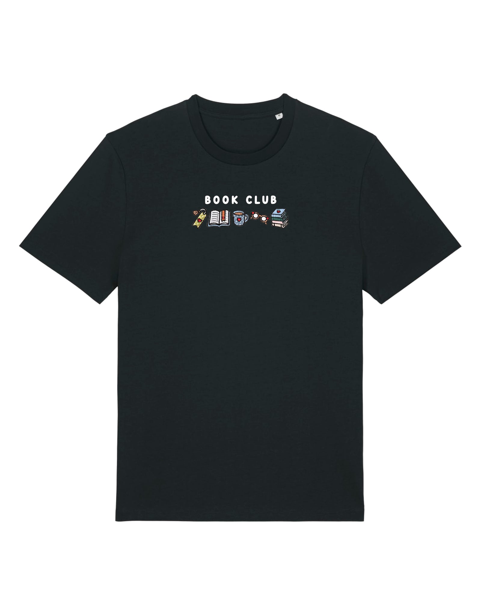 FREE BOOK: Book Club Embroidered Organic Cotton T-Shirt