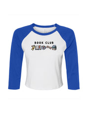 FREE BOOK: Book Club Embroidered Micro Rib 3/4 Sleeve Tee
