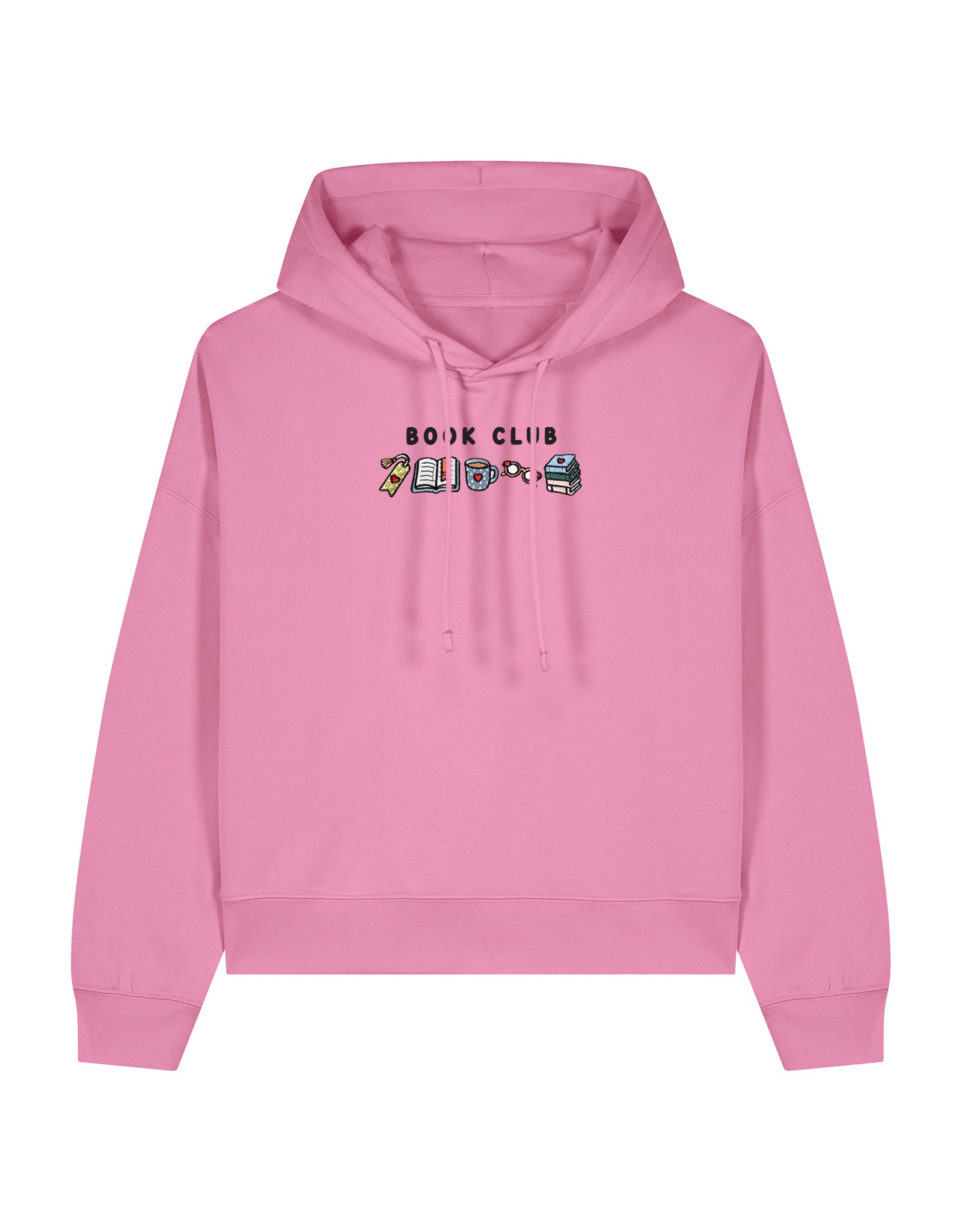 FREE BOOK: Book Club Embroidered Boxy Organic Cotton Hoodie