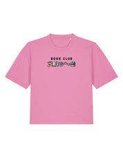 FREE BOOK: Book Club Embroidered Boxy Organic Cotton Tee
