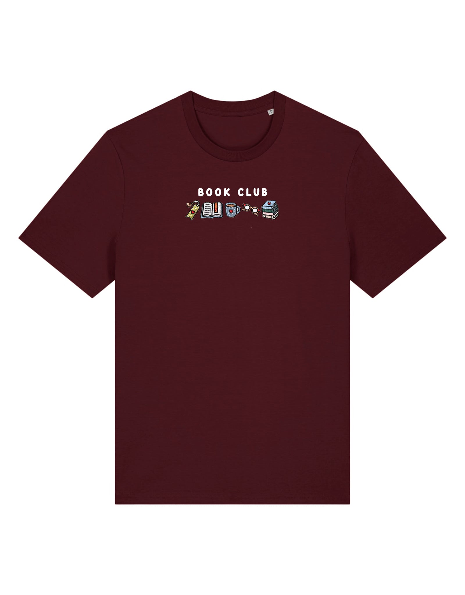 FREE BOOK: Book Club Embroidered Organic Cotton T-Shirt