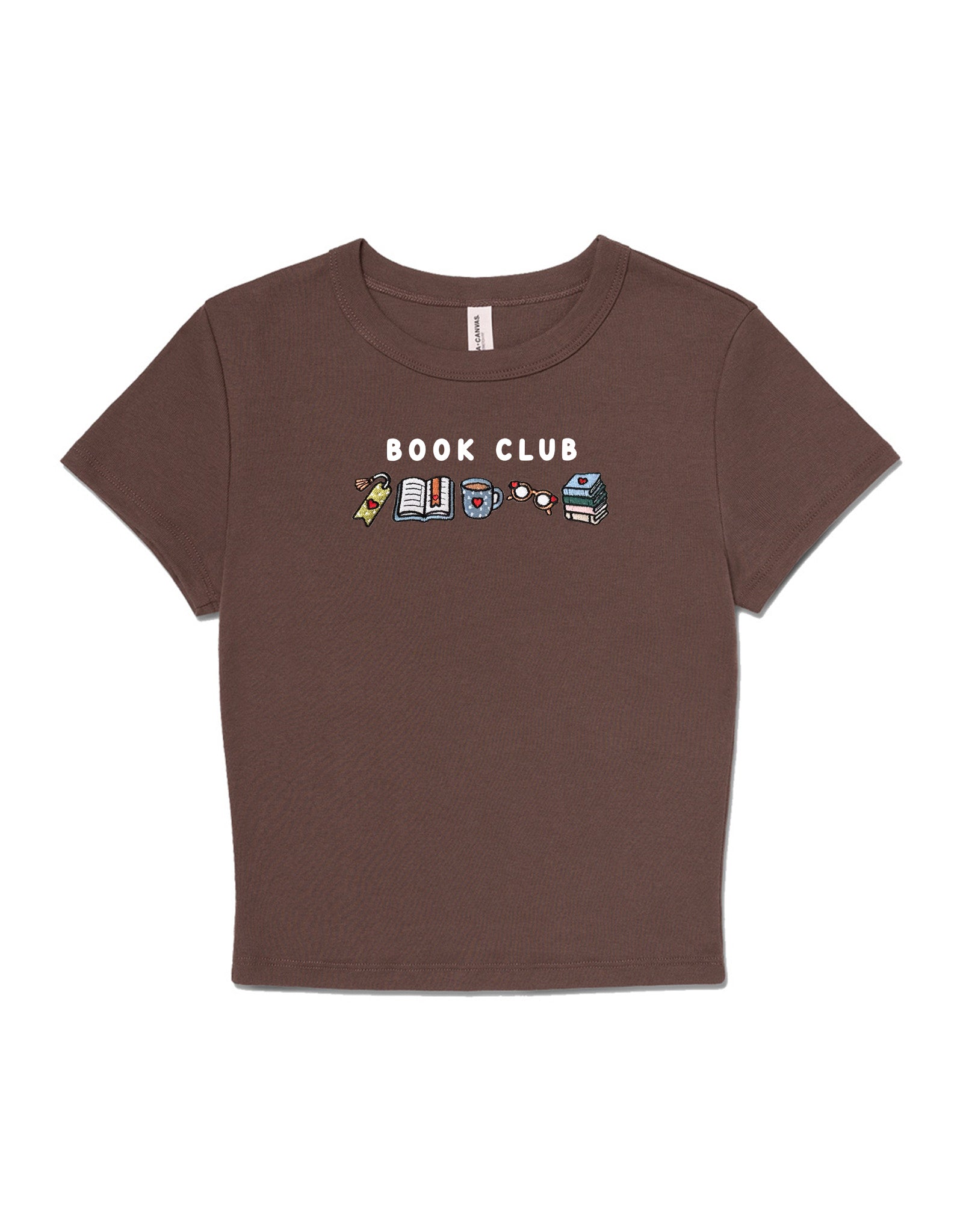 FREE BOOK: Book Club Embroidered Micro Rib Baby Tee