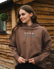 FREE BOOK: Book Club Embroidered Boxy Organic Cotton Hoodie