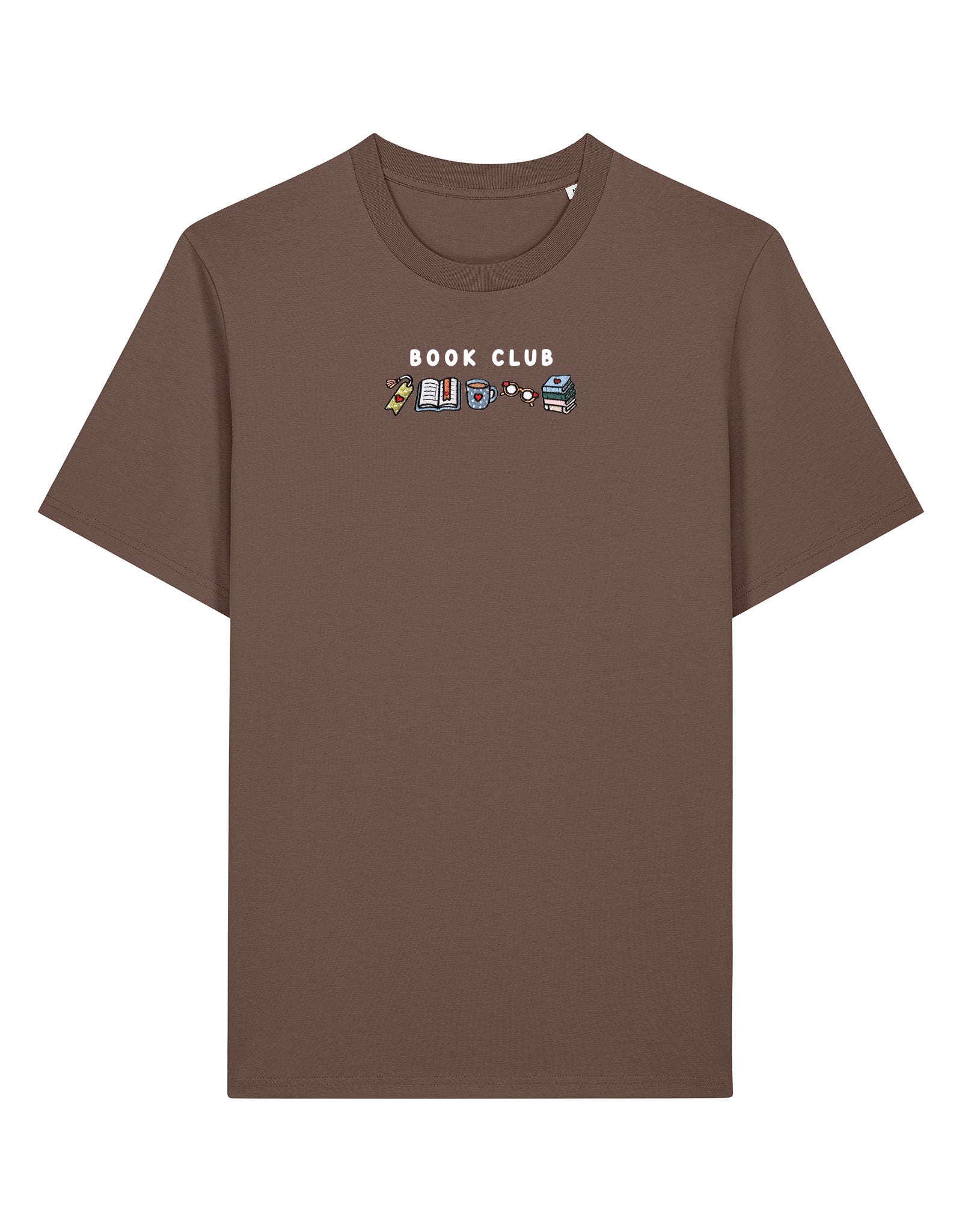 FREE BOOK: Book Club Embroidered Organic Cotton T-Shirt