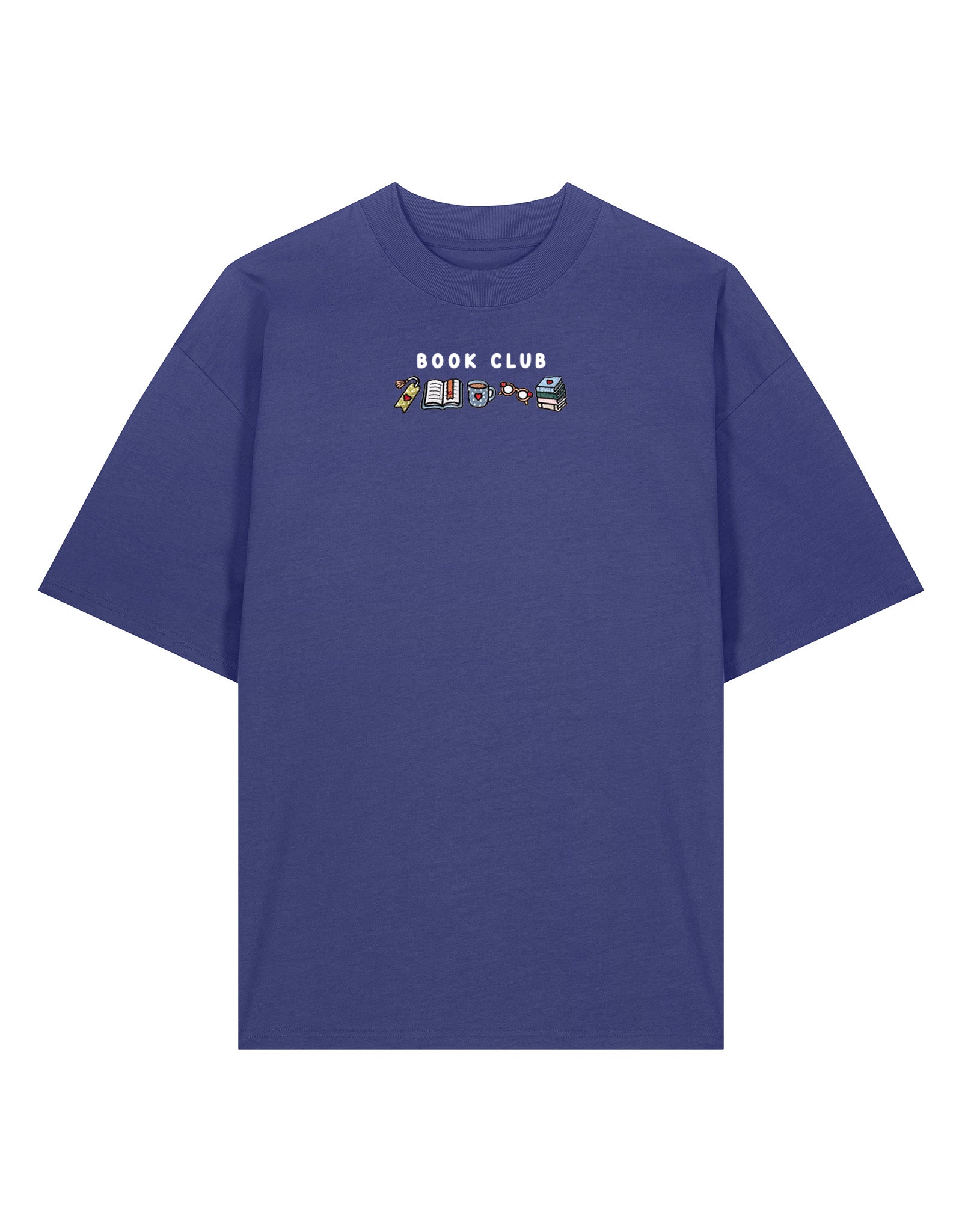 FREE BOOK: Book Club Embroidered Oversized Organic Cotton Tee
