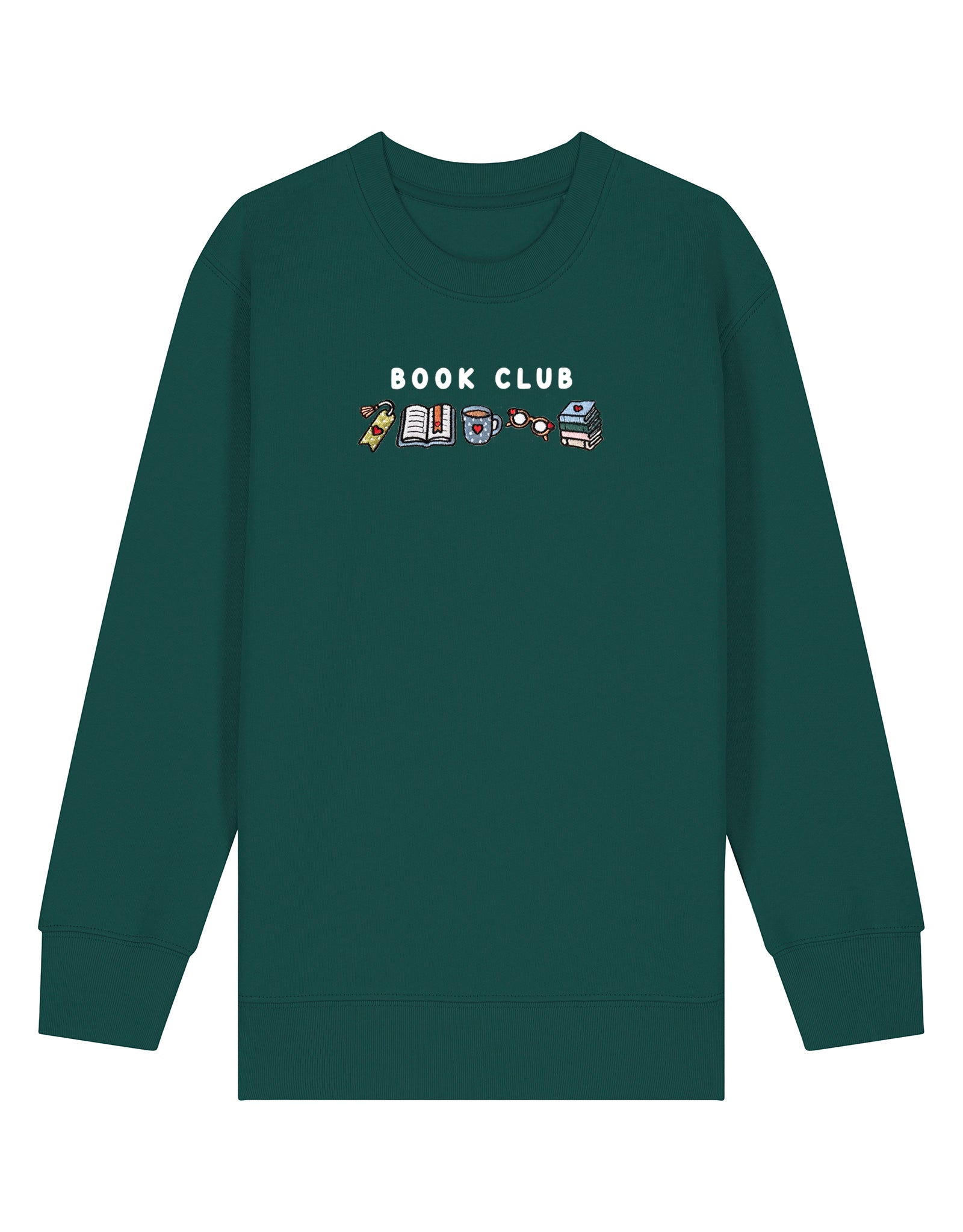 FREE BOOK: Book Club Embroidered Organic Cotton Childrens Sweatshirt