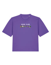 FREE BOOK: Book Club Embroidered Boxy Organic Cotton Tee
