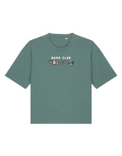 FREE BOOK: Book Club Embroidered Boxy Organic Cotton Tee