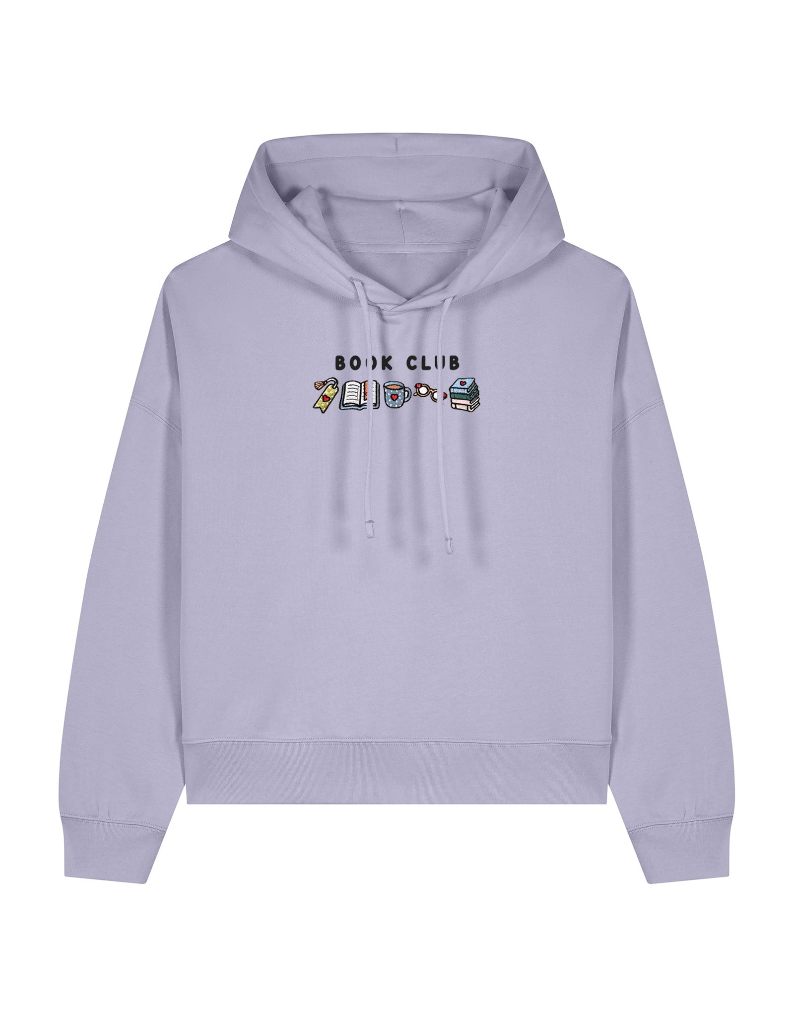 FREE BOOK: Book Club Embroidered Boxy Organic Cotton Hoodie