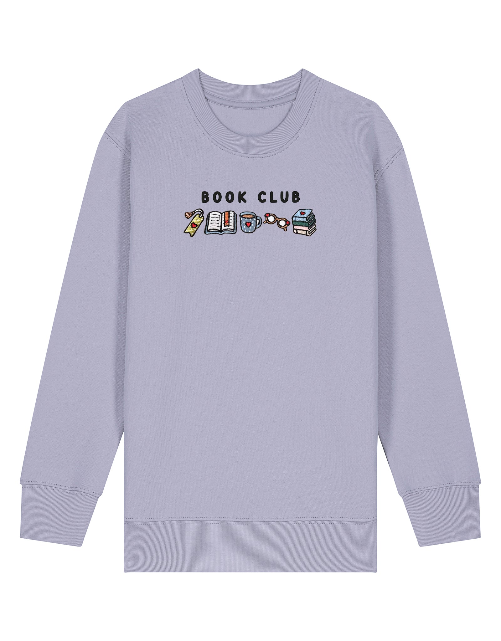 FREE BOOK: Book Club Embroidered Organic Cotton Childrens Sweatshirt