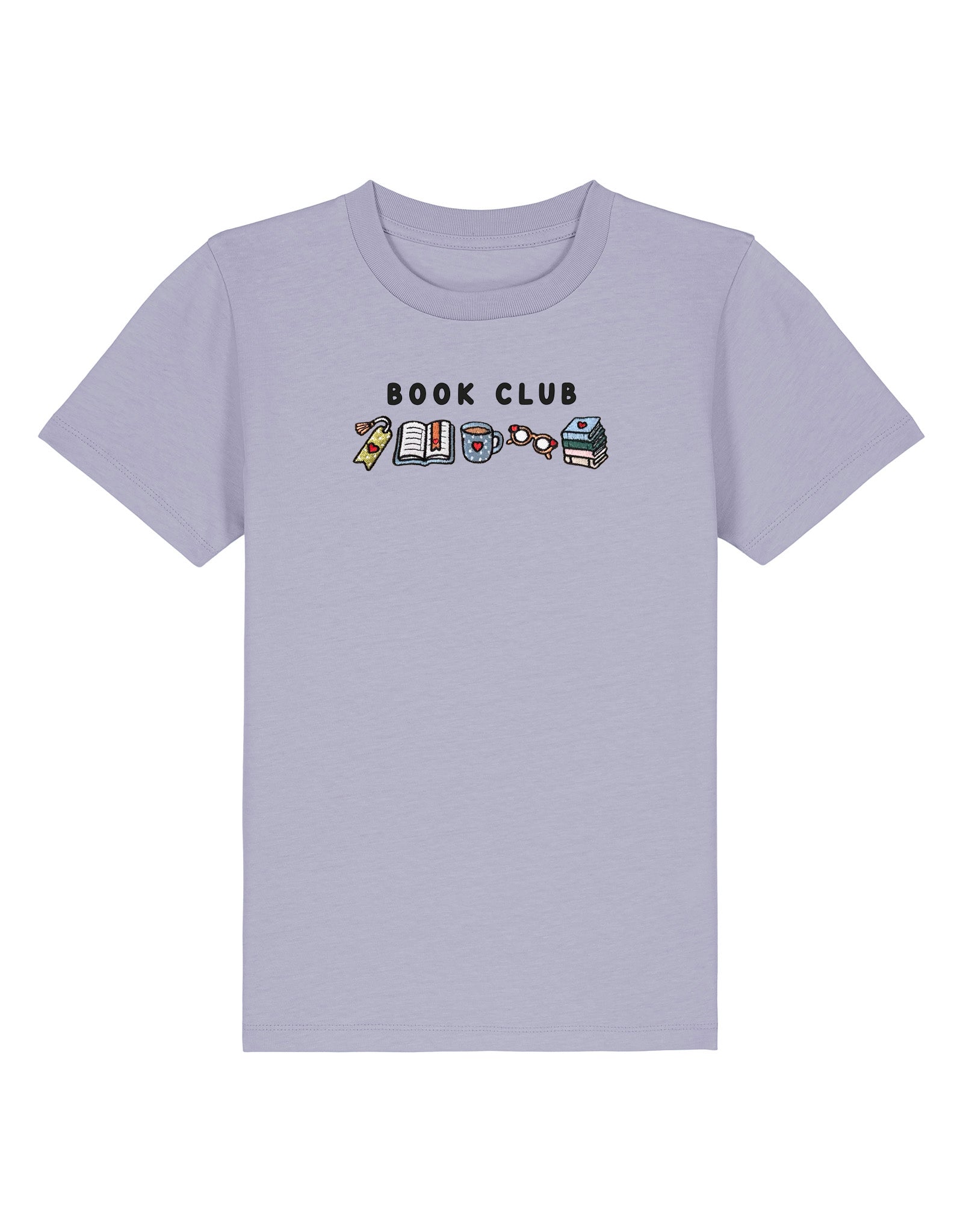 FREE BOOK: Book Club Embroidered Organic Cotton Childrens T-Shirt