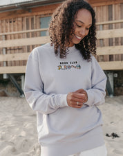 FREE BOOK: Book Club Embroidered Organic Cotton Sweatshirt