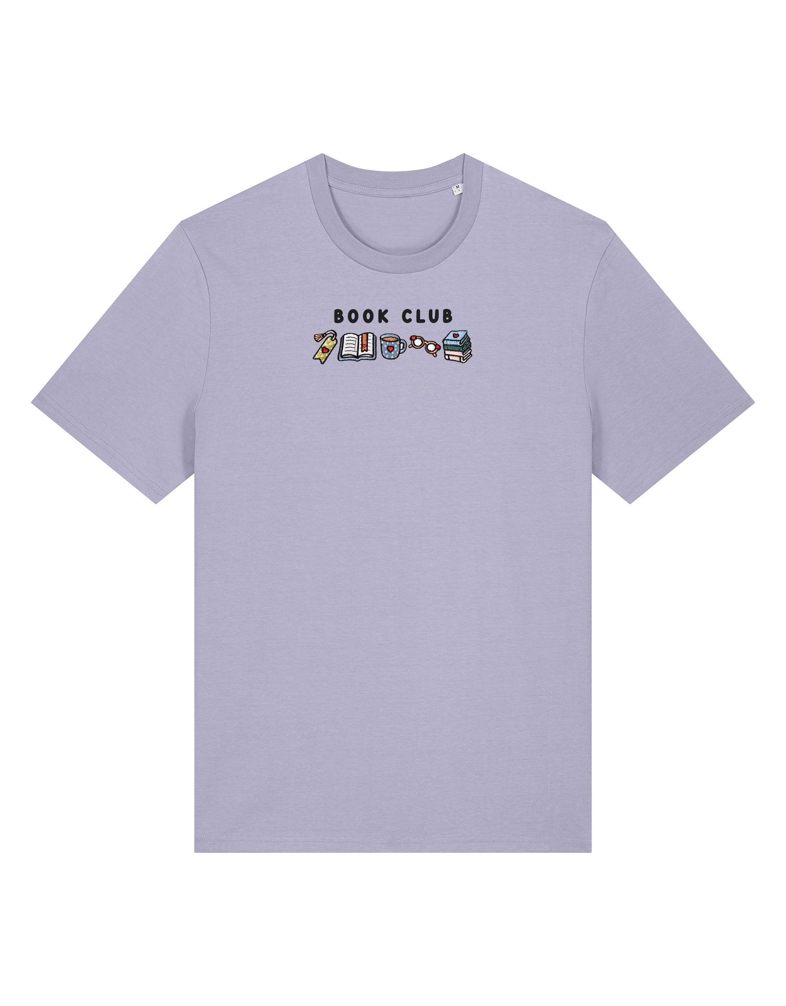 FREE BOOK: Book Club Embroidered Organic Cotton T-Shirt