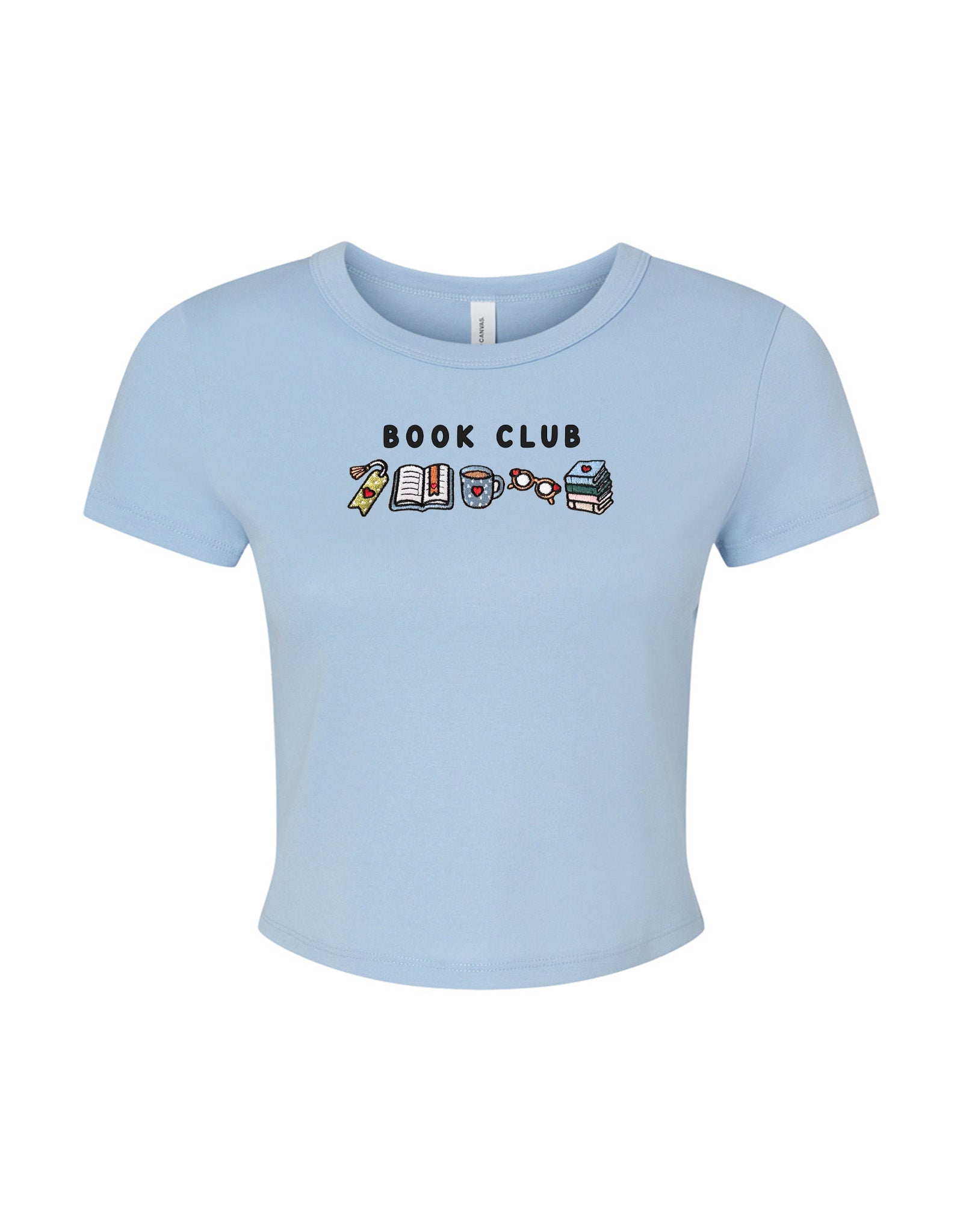 FREE BOOK: Book Club Embroidered Micro Rib Baby Tee