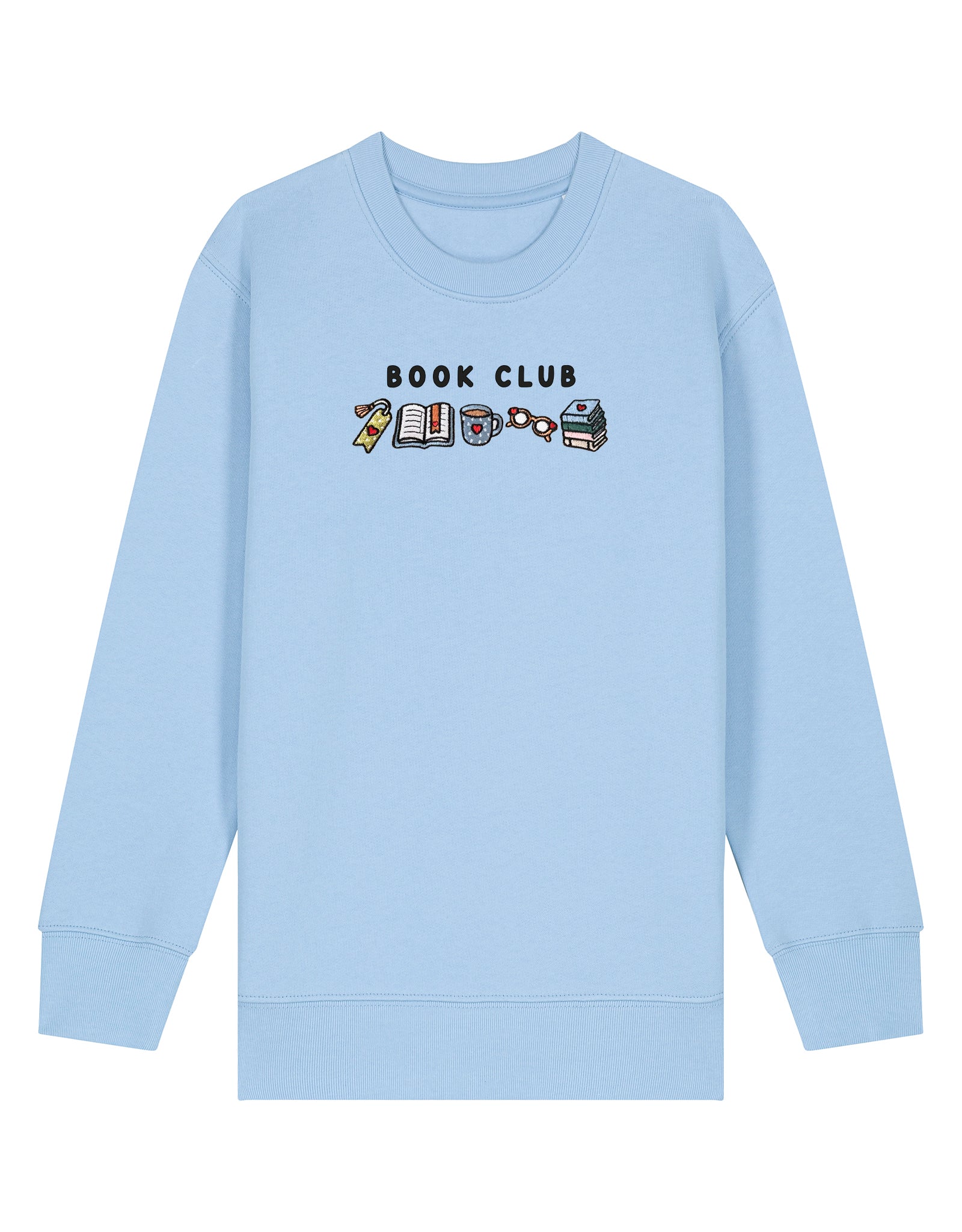 FREE BOOK: Book Club Embroidered Organic Cotton Childrens Sweatshirt