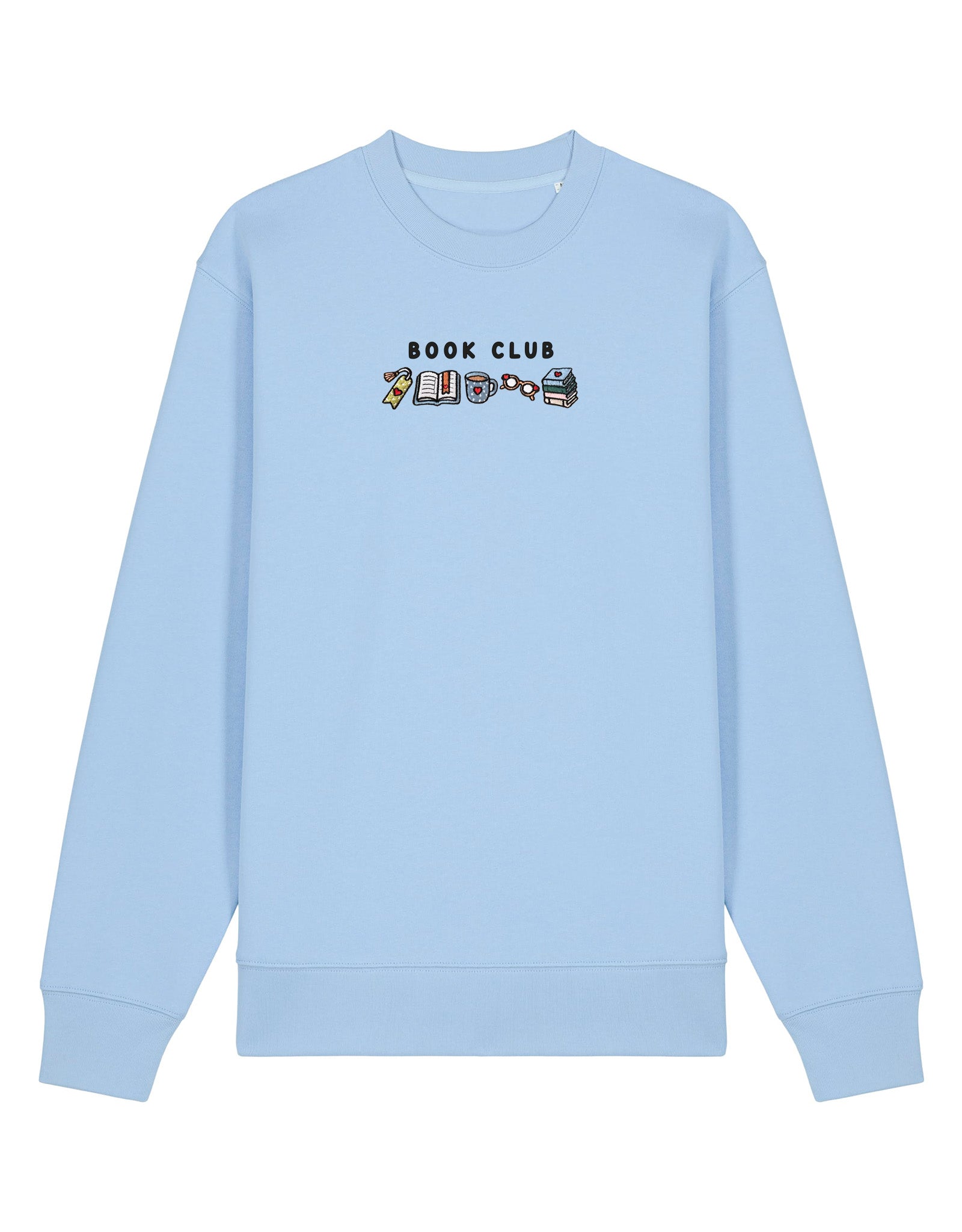 FREE BOOK: Book Club Embroidered Organic Cotton Sweatshirt