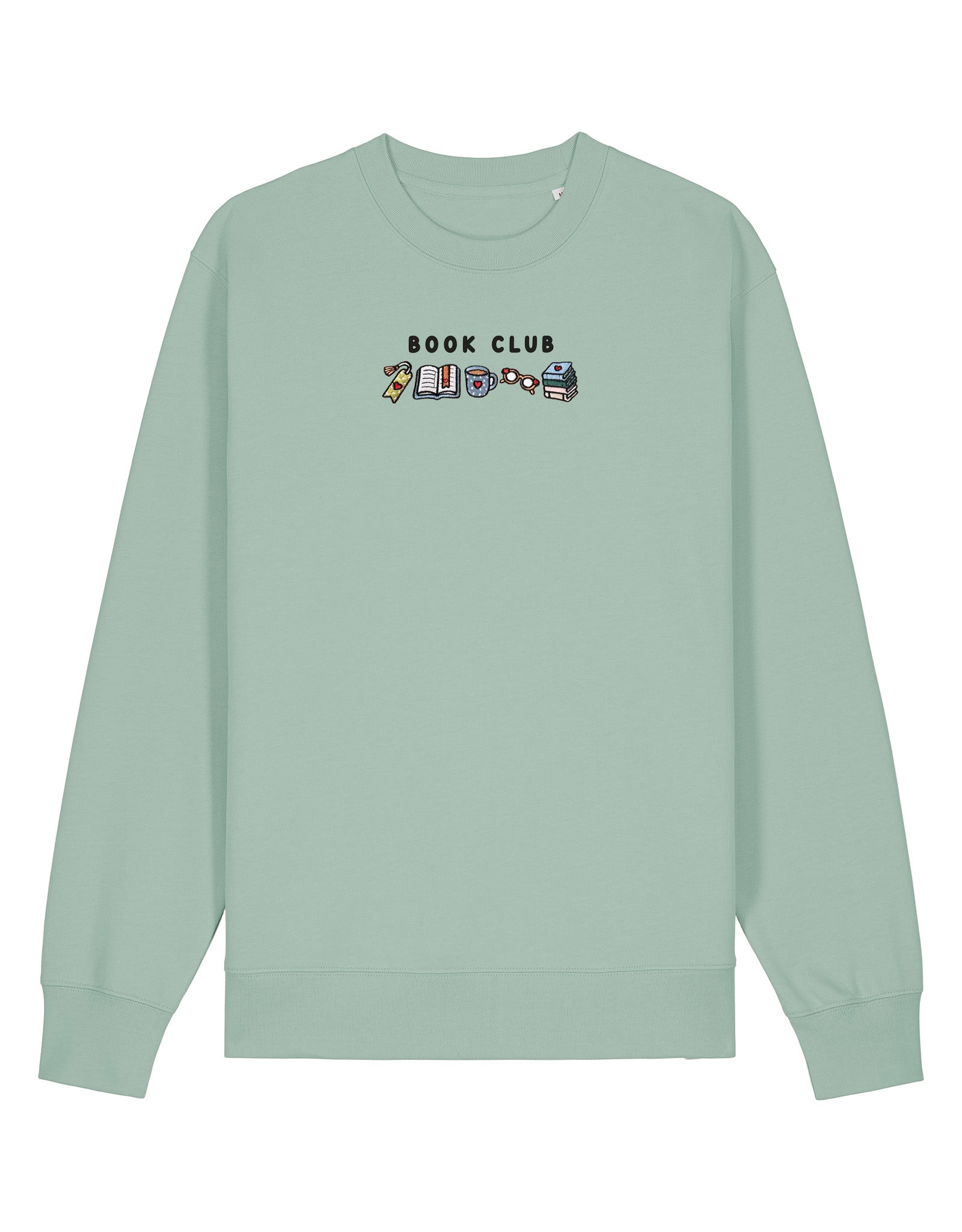 FREE BOOK: Book Club Embroidered Organic Cotton Sweatshirt