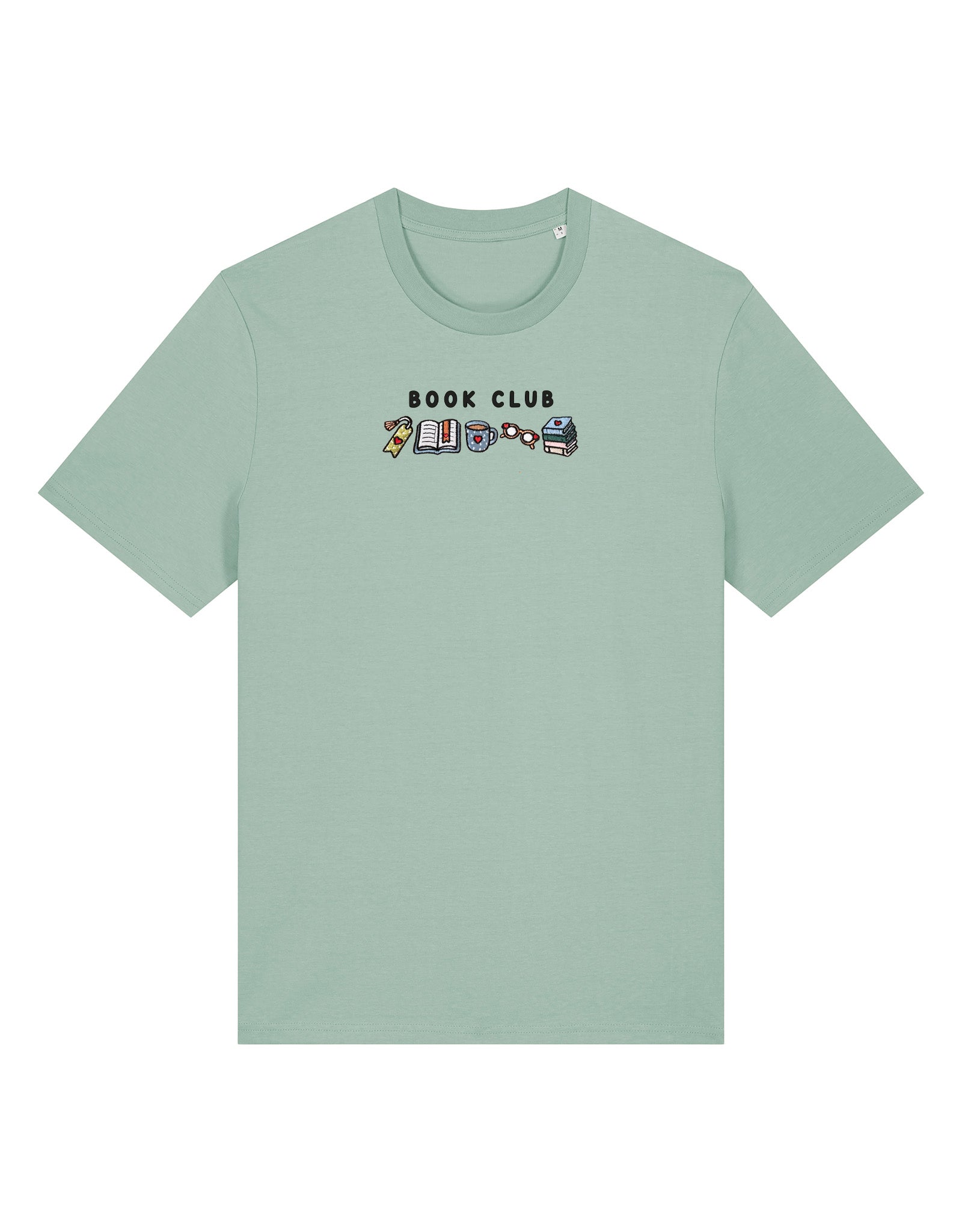 FREE BOOK: Book Club Embroidered Organic Cotton T-Shirt