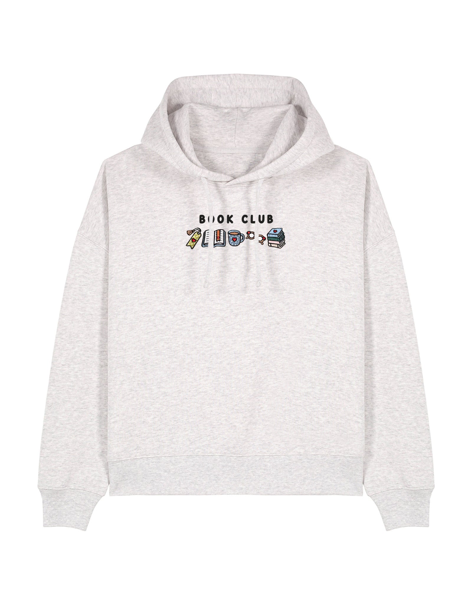 FREE BOOK: Book Club Embroidered Boxy Organic Cotton Hoodie