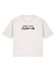 FREE BOOK: Book Club Embroidered Boxy Organic Cotton Tee