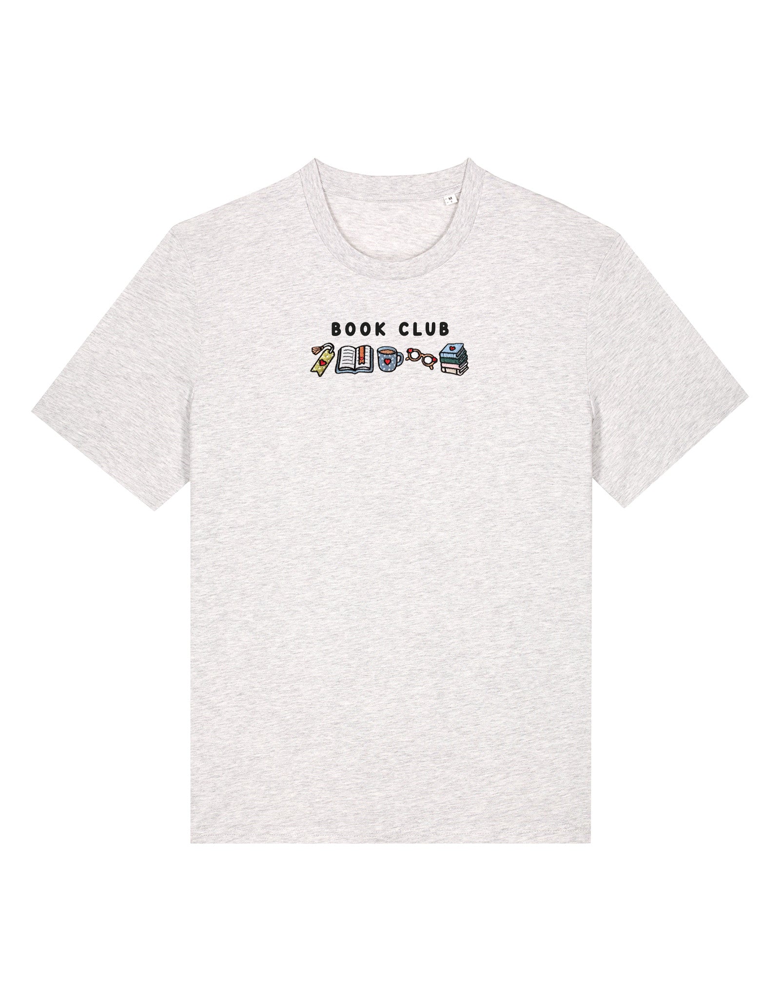 FREE BOOK: Book Club Embroidered Organic Cotton T-Shirt