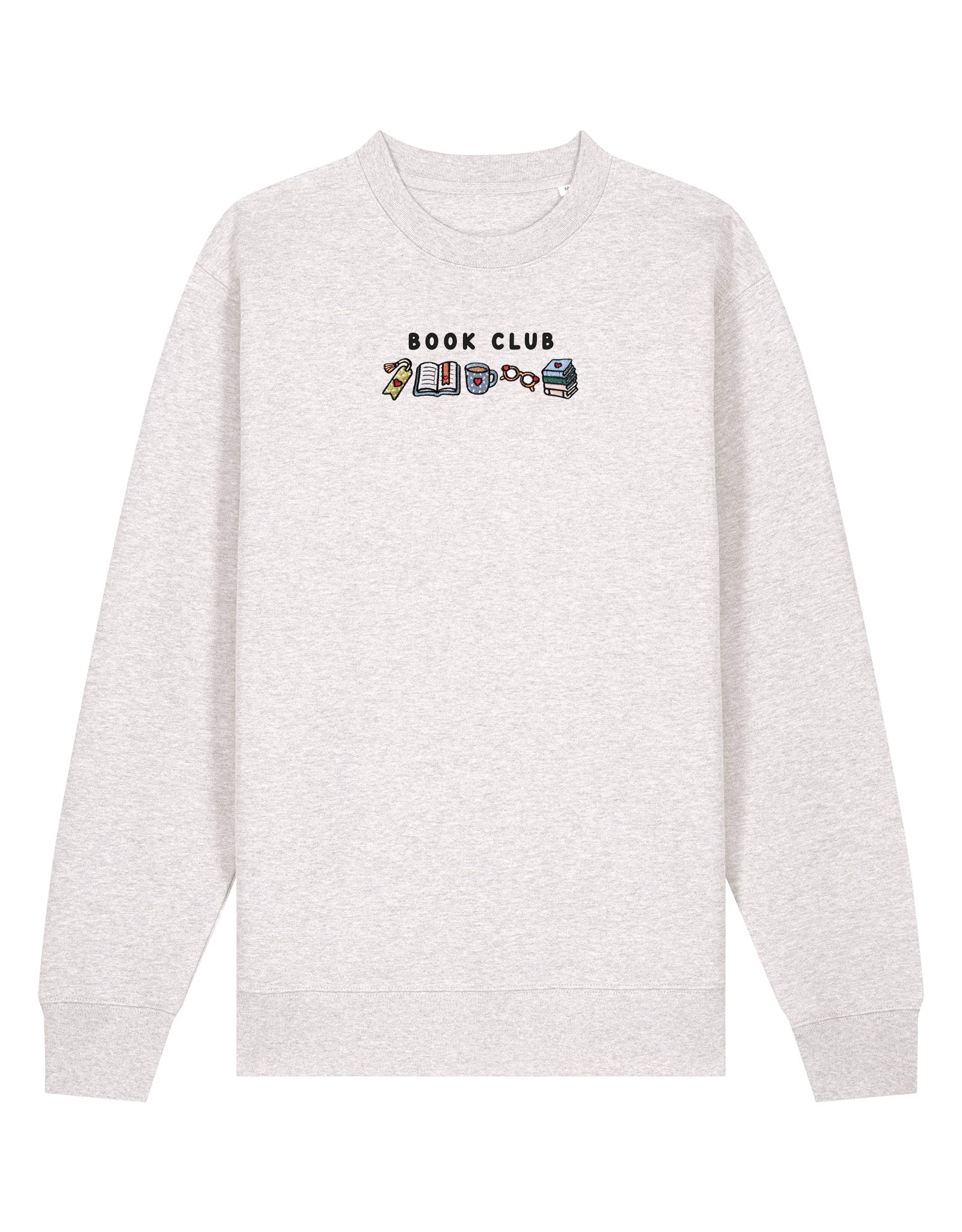 FREE BOOK: Book Club Embroidered Organic Cotton Sweatshirt
