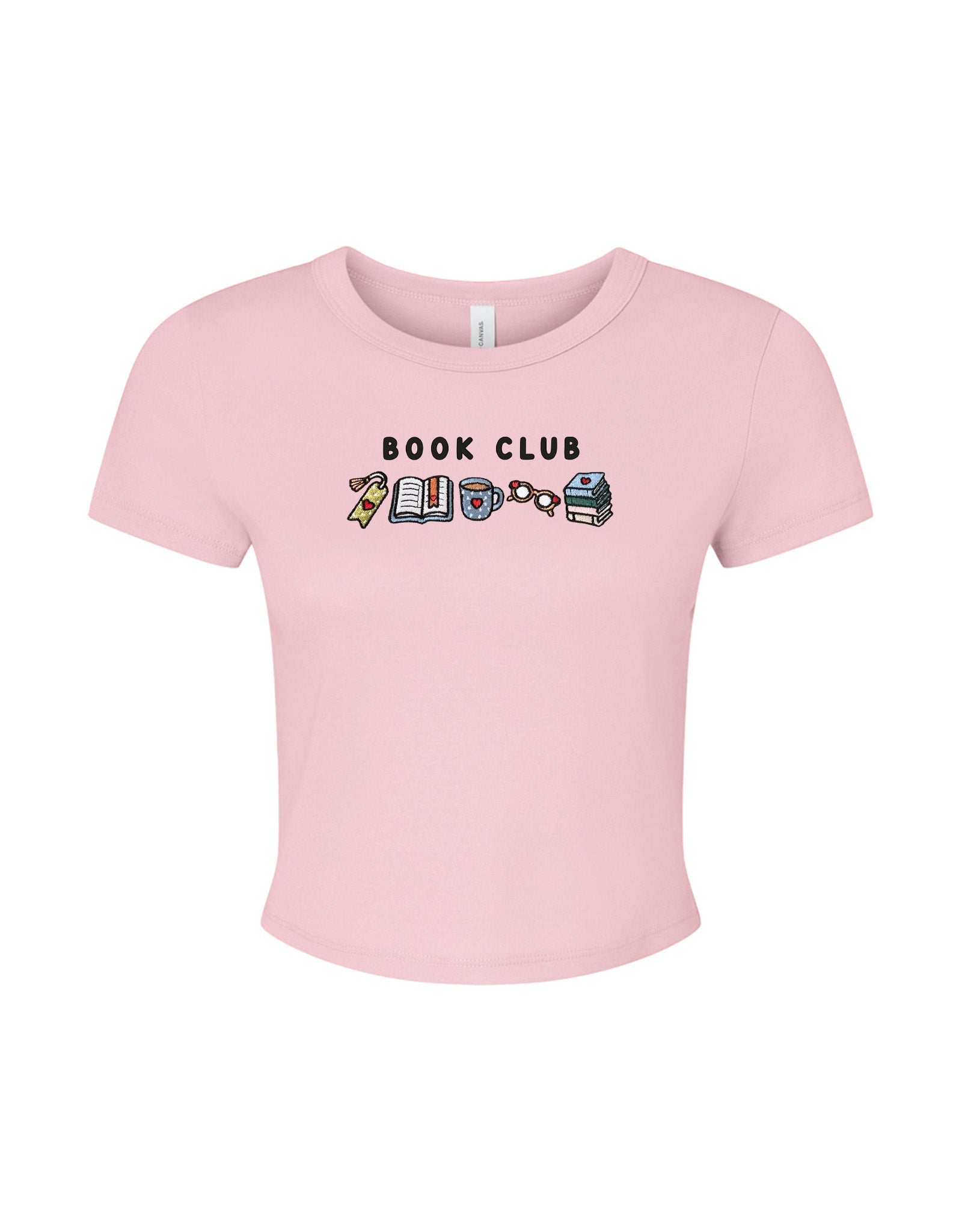 FREE BOOK: Book Club Embroidered Micro Rib Baby Tee