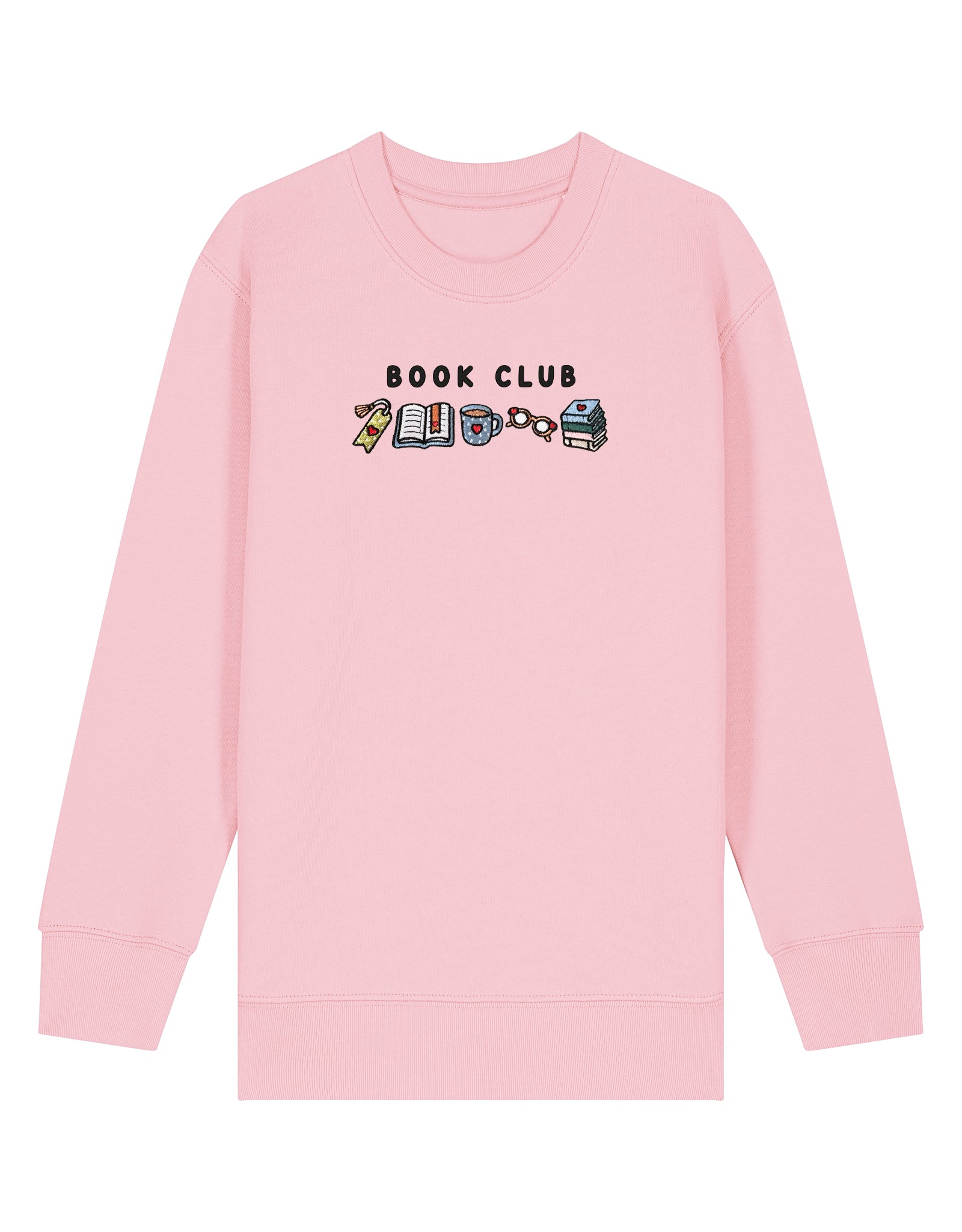FREE BOOK: Book Club Embroidered Organic Cotton Childrens Sweatshirt