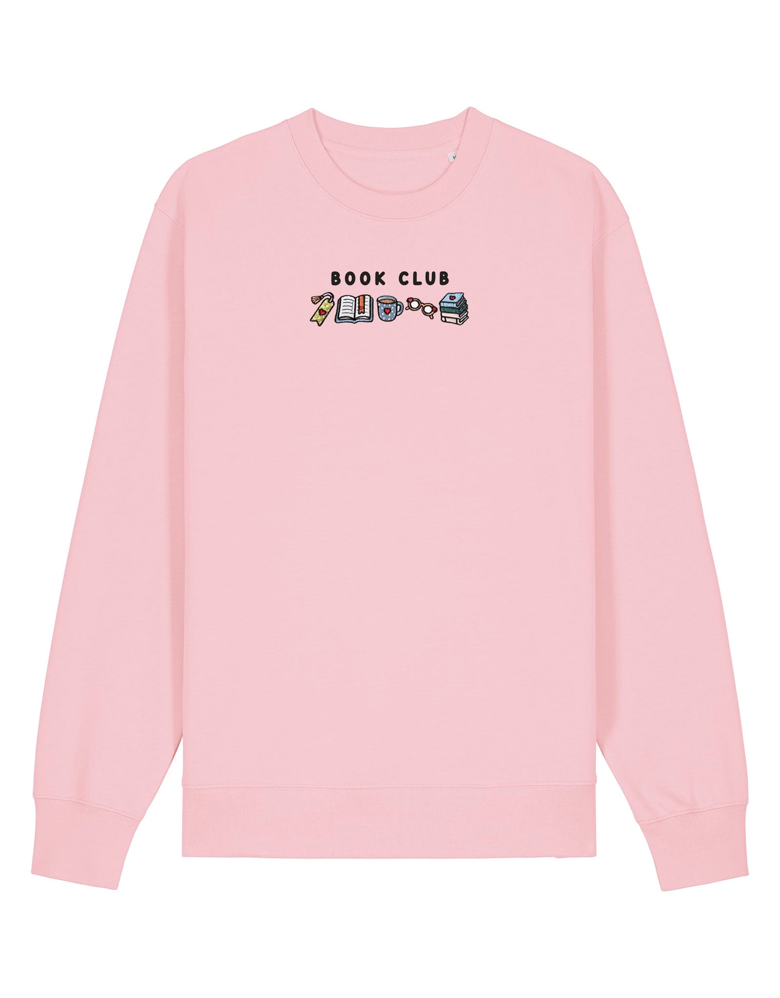 FREE BOOK: Book Club Embroidered Organic Cotton Sweatshirt